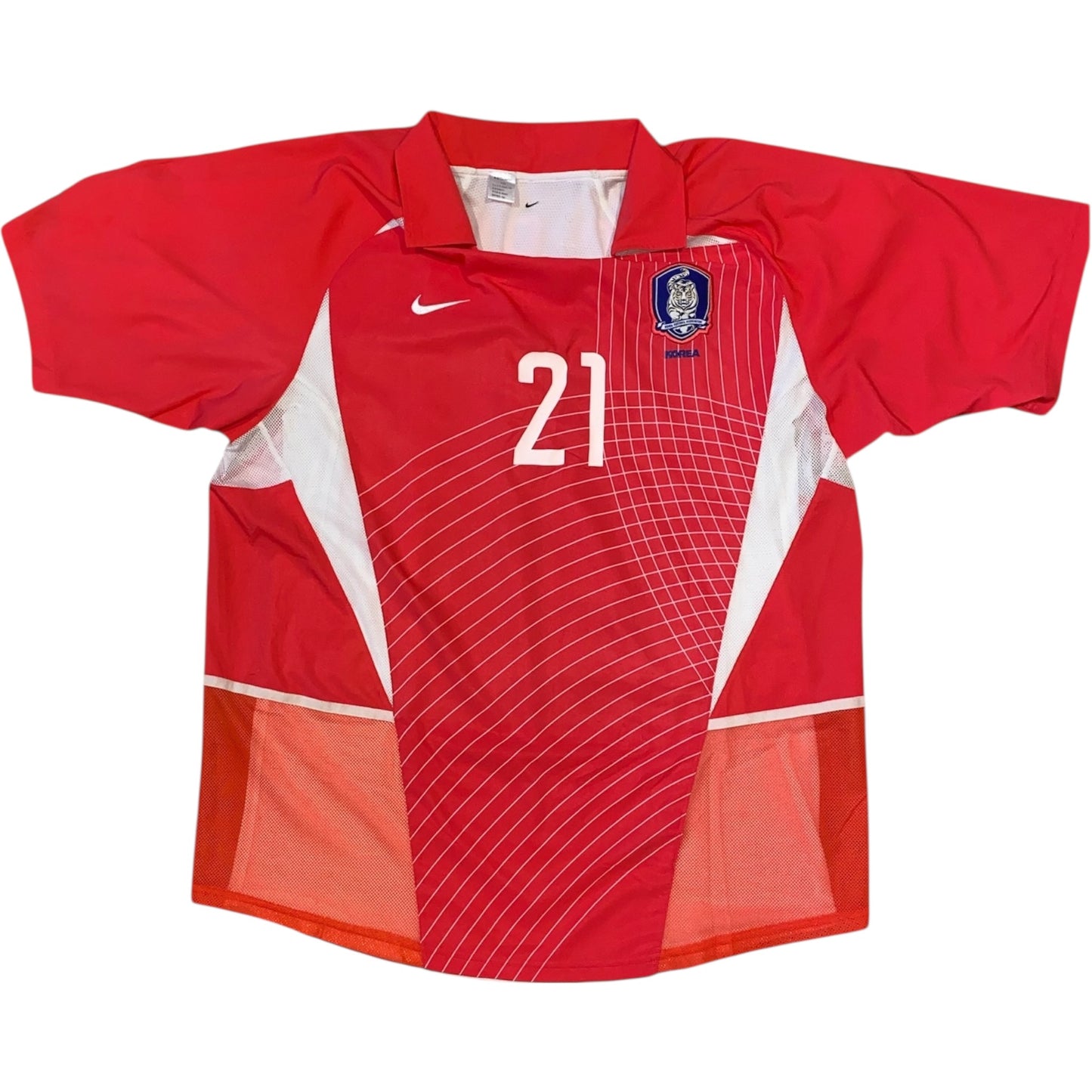 2002-2004 South Korea Home Shirt J S PARK #21 - 8/10 - (XL)