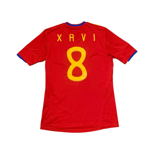 2010-2011 Spain Home Shirt XAVI #8 - 9/10 -(M)