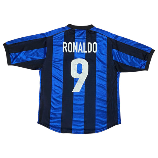 1999-2000 Inter Milan Home Shirt RONALDO #9 - 7/10 - (L)