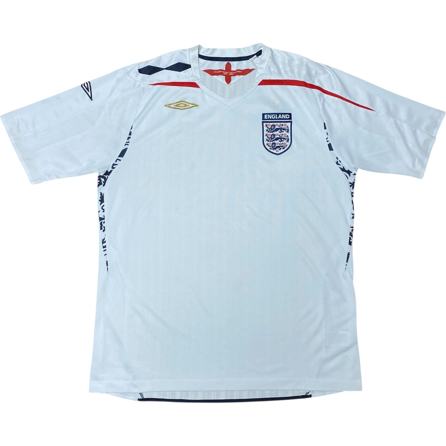 2006-2008 England Home Shirt - 7/10 - (XL)