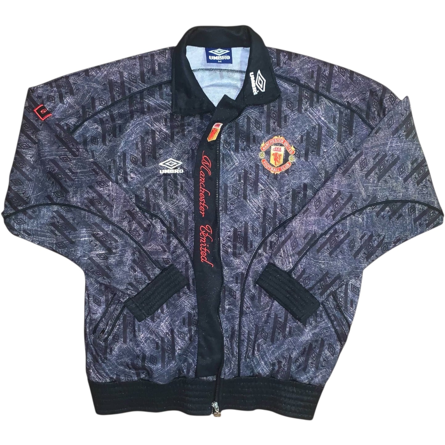1992-1993 Manchester United Vintage Umbro Track Jacket - 7/10 - (M)