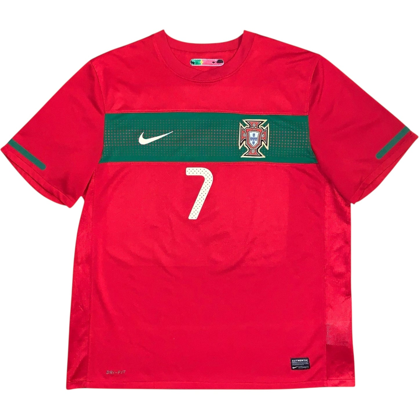 2010-2012 Portugal Home Shirt RONALDO #7 - 7/10 - (L)
