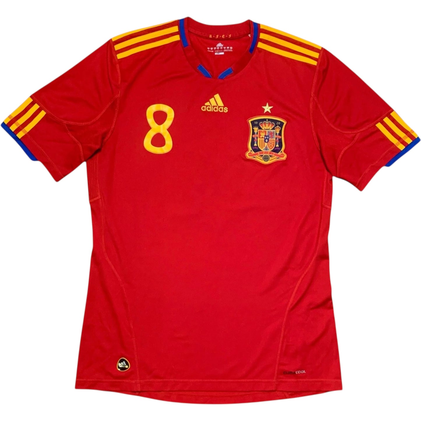2010-2011 Spain Home Shirt XAVI #8 - 9/10 -(M)
