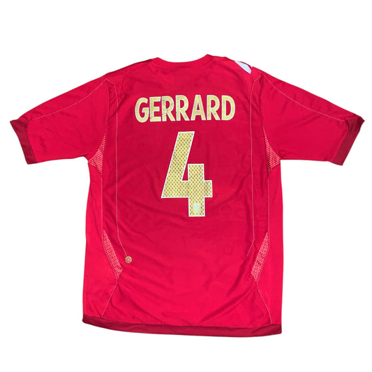 2006-08 England Away Shirt GERRARD #4 - 6/10 - (M)