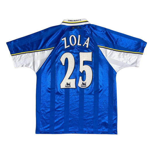 1998-1999 Chelsea Home Shirt ZOLA #25 - 6/10 - (XL)