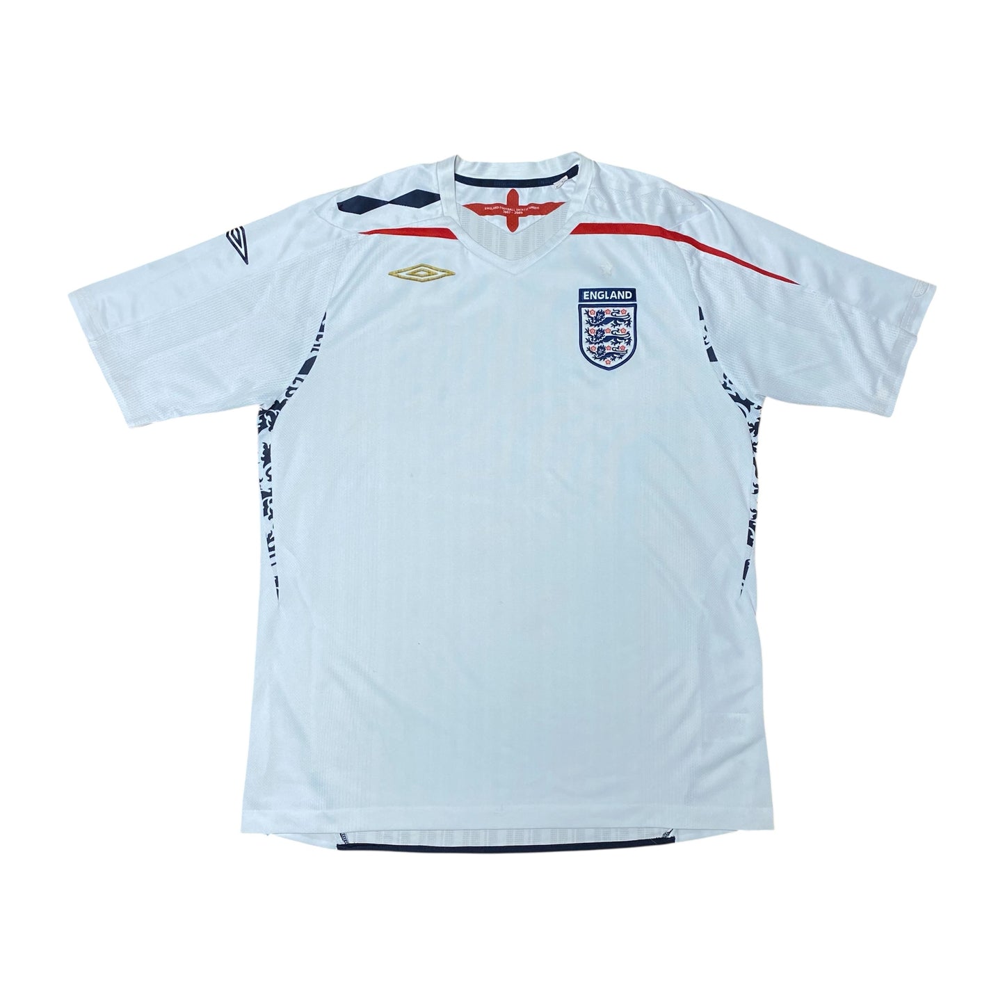 2006-2008 England Home Shirt - 7/10 - (XL)