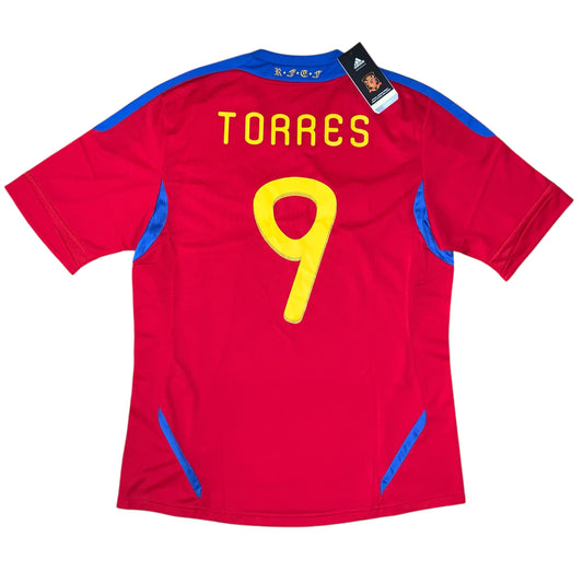 2010-11 Spain Home Shirt TORRES #9 - 10/10 - (L)